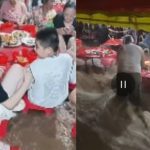 山西村民婚宴遭暴雨袭击，宴席变“流水席”